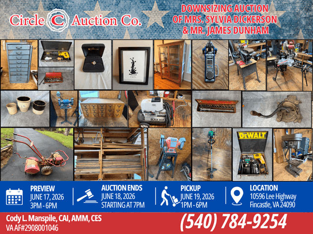Image for DOWNSIZING AUCTION OF MRS. SYLVIA DICKERSON & MR. JAMES DUNHAM