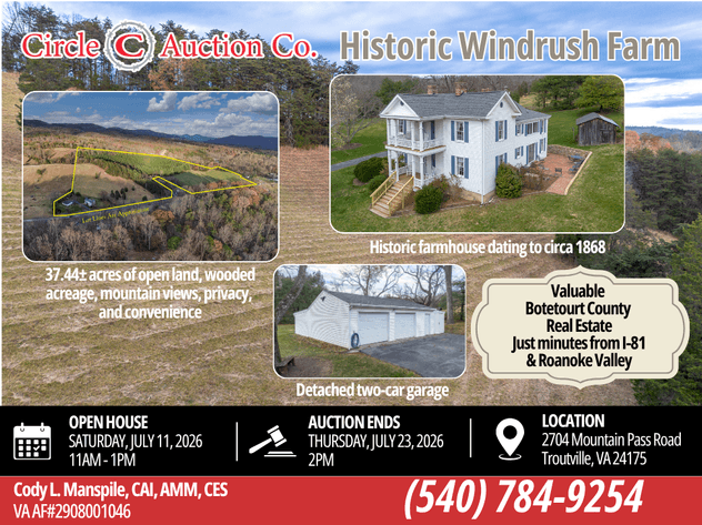 Image for Historic Windrush Farm – 37.44± Acres of Botetourt County Heritage