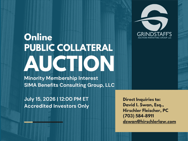 Image for Minority Membership Interest in SIMA Benefits Consulting Group, LLC | Public Collateral Auction