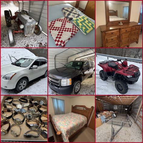 Image for Genoa, WV – Farm Tractor, Chevy Silverado, Nissan Rogue, 4-wheeler, Lawn Mower, Furniture, Household Goods and More!