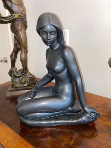 Image for McMurray, PA – One of a Kind Auction: Bronze Sculptures, Turquois, Surveyors Transit, Artwork, Steeler Memorabilia, Sterling Jewelry, Watches, Post Cards Many with Stamps, Cobalt Blue, Soapstone, Furniture and Much More!
