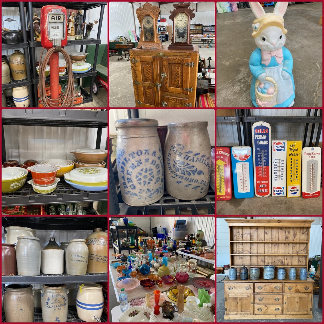 Image for Shinnston – Huge Antique Auction! Decorated Stoneware, Fenton & Carnival Glass, Furniture, Signed Paintings, Advertising Signs & More