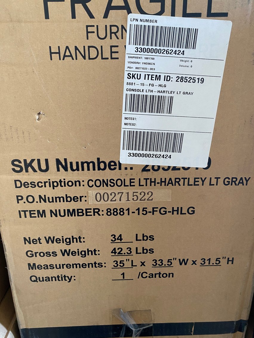 Image for Shinnston, WV - Day 1 of 2: Huge Auction! New in Box Furniture: Desks, Entertainment Stands, Tables, Bedframes, and more!