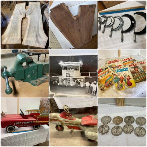 Image for Dunbar, PA – Auction #3 of the Bitner Company Store Downsizing: Live Edge Slabs, Tools, Antiques, Coins, Watches, Jewelry, Pokémon & More!