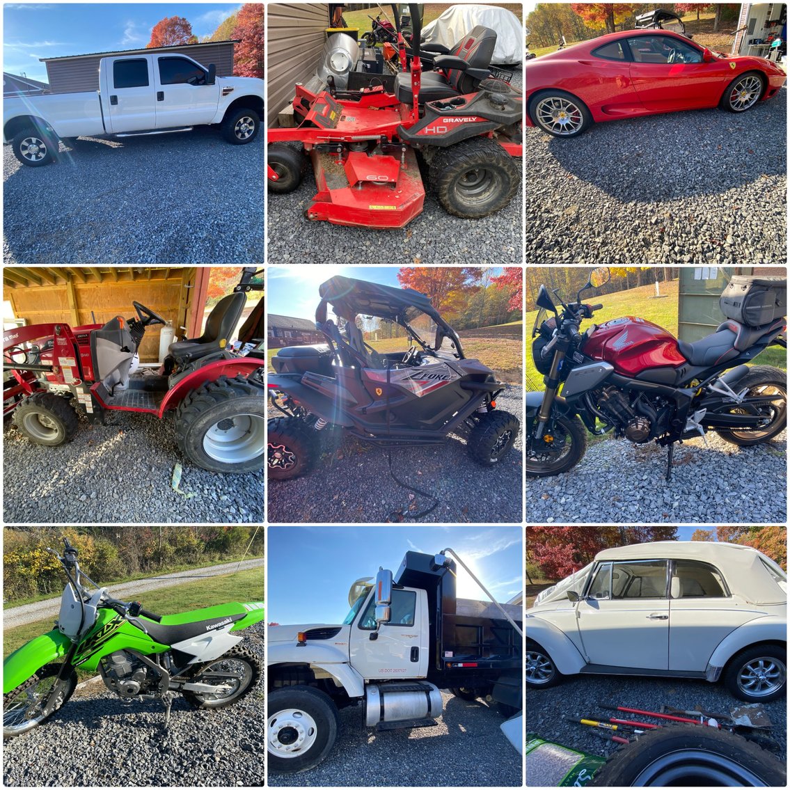 Image for Summersville, WV – Ferrari, VW Beetle, Ford F350, Motorcycles, Jet Skis, Air Craft, Tractor, Household Items, and MUCH MORE!