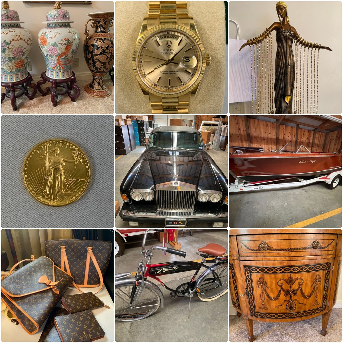 Image for St Albans, WV – Estate of Mary F. Love: Fine Jewelry, Rolls-Royce, Chris Craft Boats, Designer Accessories, Furniture, Antiques and Décor