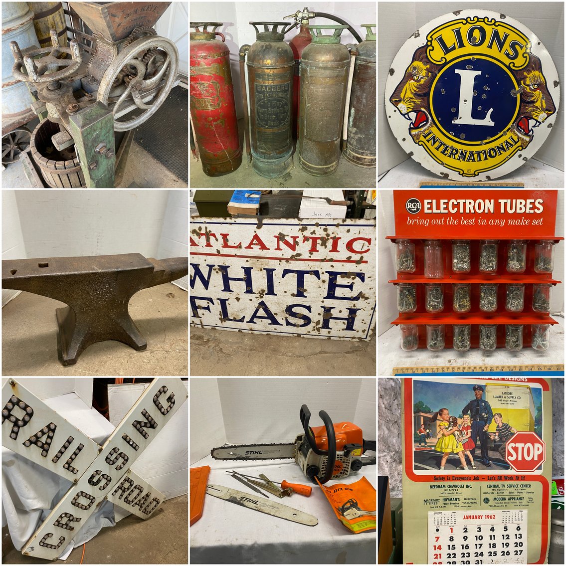 Image for Dunbar, PA -- Online Downsizing Auction of the former Bitner Company Store Blacksmith Tools, Anvils, Vises, Welders, Snap-on and Craftsman tools, Snowblower, Stihl saw, Buck saws, Wood Planes, Signs. Cider Press, Copper Kettles, Milk Bottles, Architectura