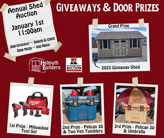 Image for Helmuth Builders New Year 2025 Shed Auction