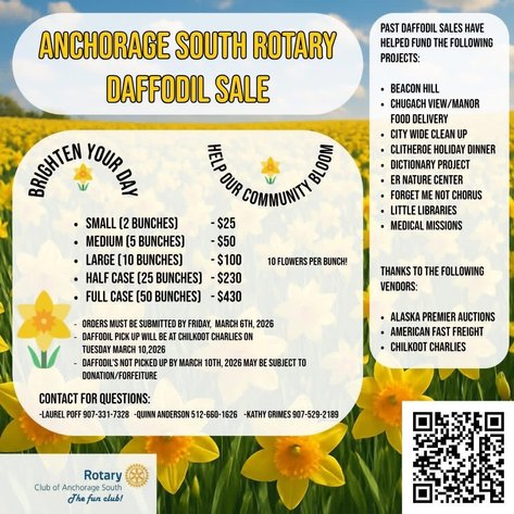 Image for Anchorage South Rotary Daffodil Fundraiser 2026