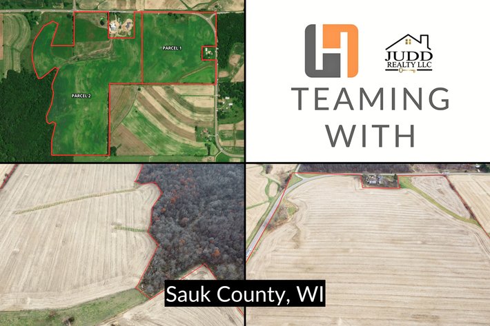 Image for 118± Acres Offered in 2 Parcels, Excellent Ridgetop Tillable Acreage Farm Land Near Loganville - Sauk County, WI