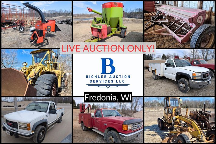 Image for Bichler Auction Services -  LIVE AUCTION Rich Rathke Farm Machinery & Equipment Reduction Live Auction - Farming, Harvest, Tillage & Grading Equipment, Trucks & More - Fredonia, WI