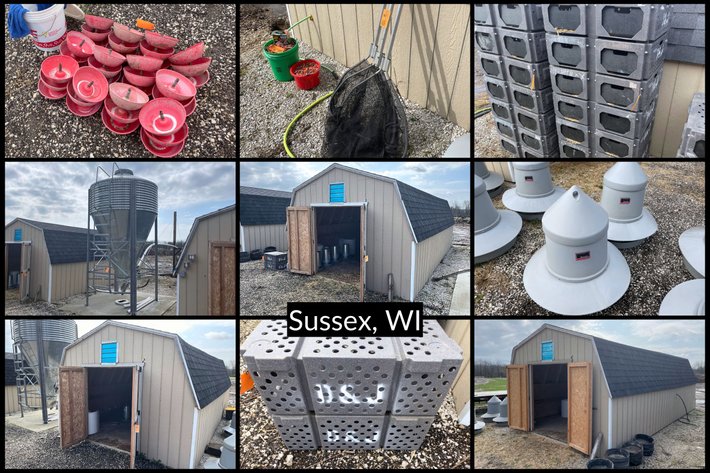 Image for Poultry/Pheasant Raising Operation, Business Retirement, Turn Key Brood Houses, Brooders, Watering Systems, Feeders, Catch Boxes, Grain Bin – Sussex, WI