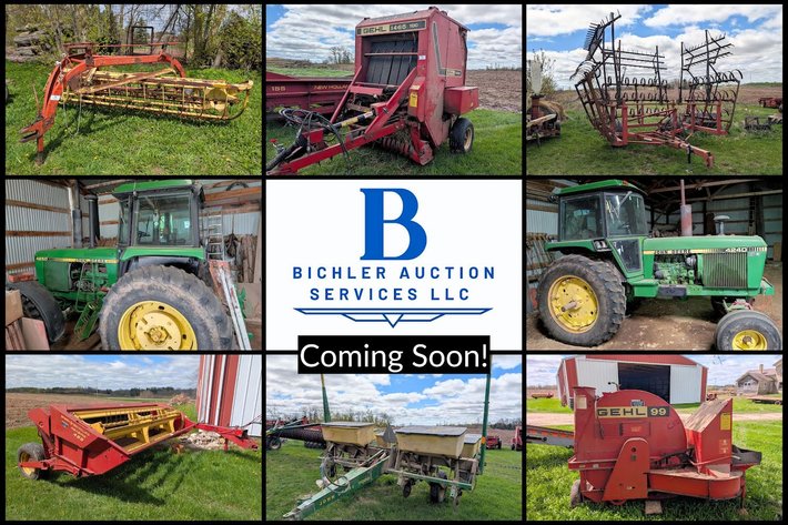 Image for Bichler Auction Services - Robert Heinen Farm Machinery Estate Auction - John Deere 4240, John Deere 4250, Brillion 24' Spring Tooth & More - Random Lake, WI