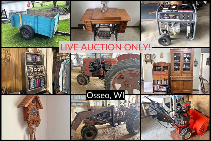 Image for Live Auction - Lorraine Allen & Don Giem - Machinery, Tools, Household, Furniture, Antiques & Collectables - Osseo, WI