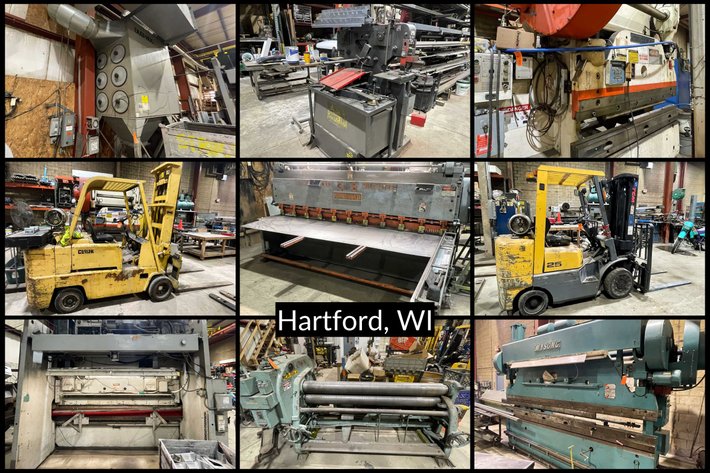 Image for Sheet Metal Fabrication & Installation Business Liquidation Auction, Industrial Equipment, Welders, Presses, Forklift, Vehicle & More - Hartford, WI