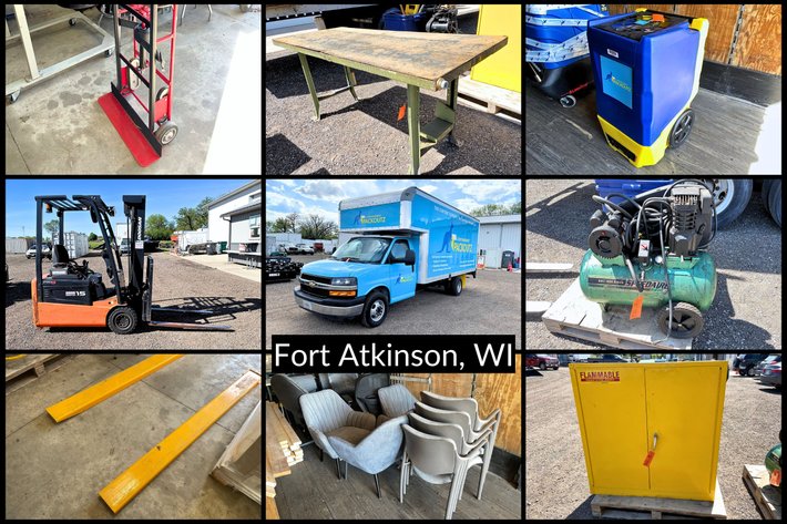 Image for 3 of 3 Bank Repossession: 2023 Chevy Express Commercial Work Van, Doosan B15T-5 Electric Forklift, & Michalsen Office Furniture - Fort Atkinson, WI