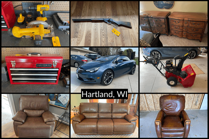 Image for The Estate of James E. Taylor – Buick Cascada Convertible, Leather Furniture, Collector Prints, Home Furnishings & More – Hartland, WI