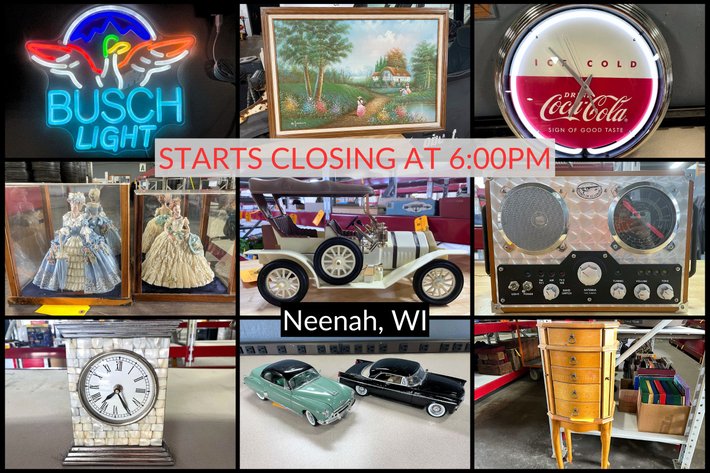 Image for 4 of 6 July 2026 Neon Lighted Beer Signs, Antiques, Collectibles, Tools & More - Neenah, WI
