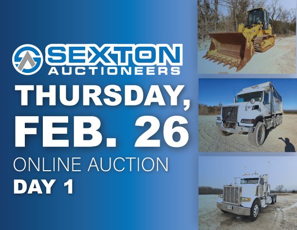 Image for Day One - February 26th | Sexton Auctioneers February 2026 Online Equipment Auction