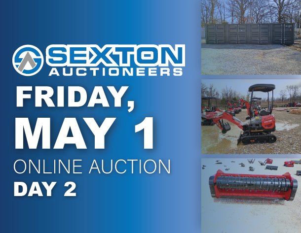Image for Day Two - May 1st | Sexton Auctioneers April 2026 Online Equipment Auction