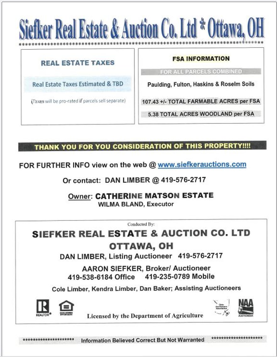 Image for Matson Land Auction - Paulding County