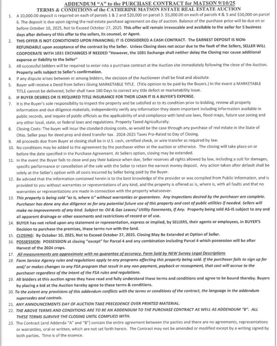 Image for Matson Land Auction - Paulding County