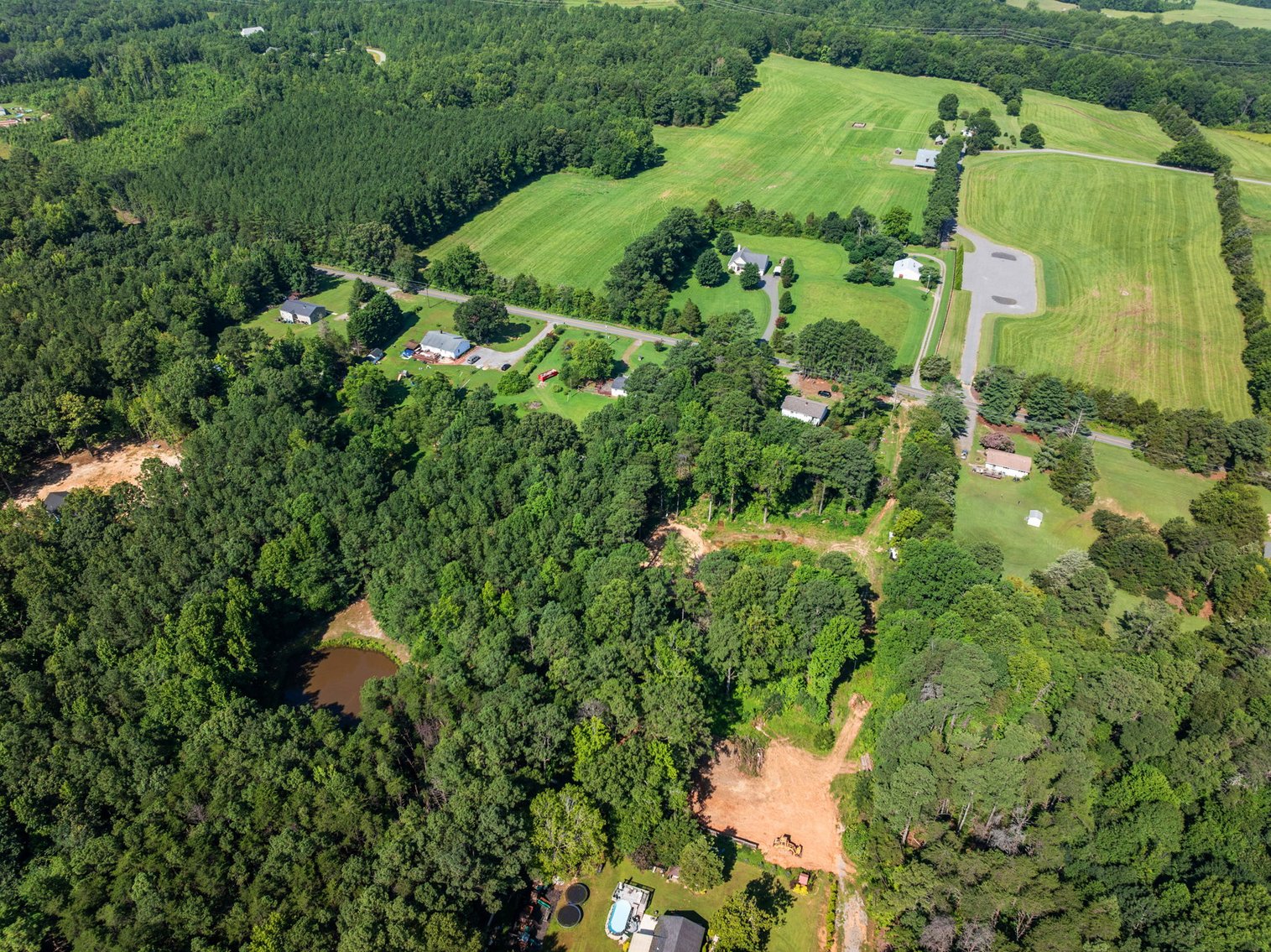 Image for Multi Choice Real Estate Auction - 3-Bedroom Country Ranch on 1 Acre & 3.05 AC Lot with POND, Bumpass VA -  3490 Willow Brook Rd