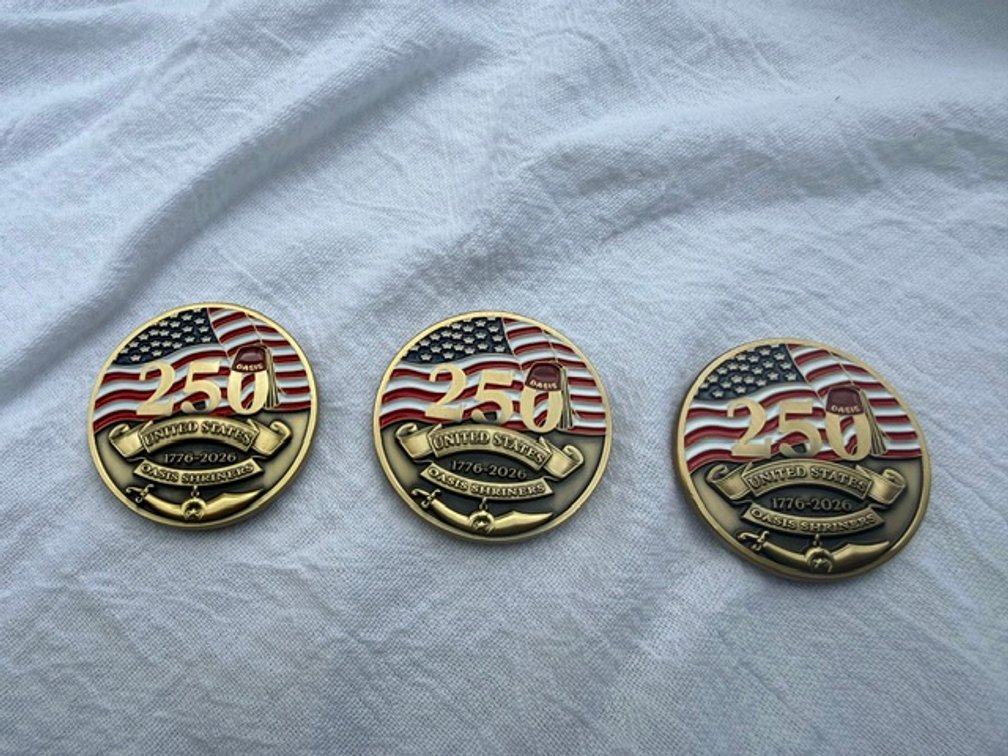 SHRINERS CHALLENGE COINS!-CHARITY AUCTION