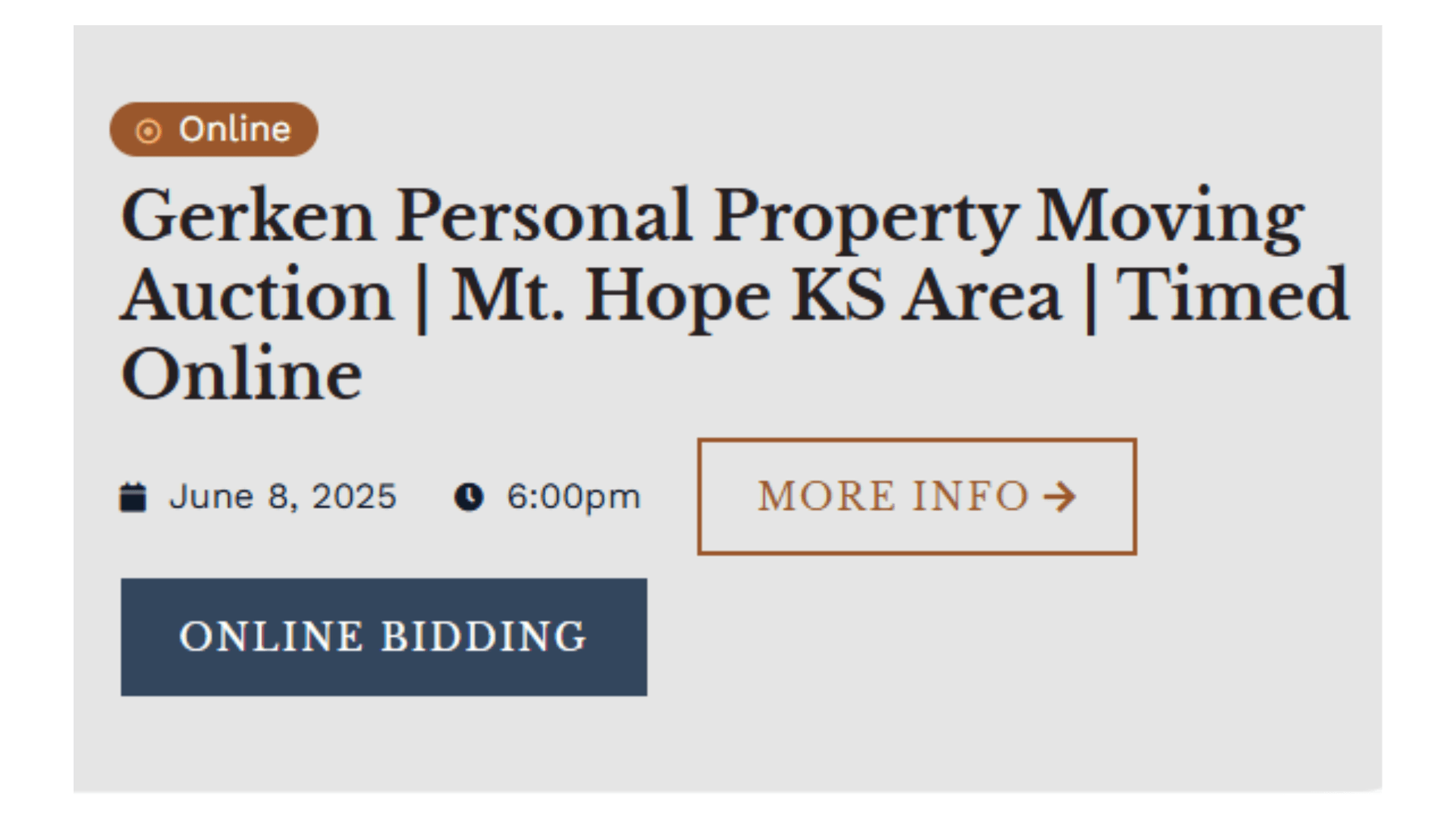 Image for Gerken Personal Property Moving Auction