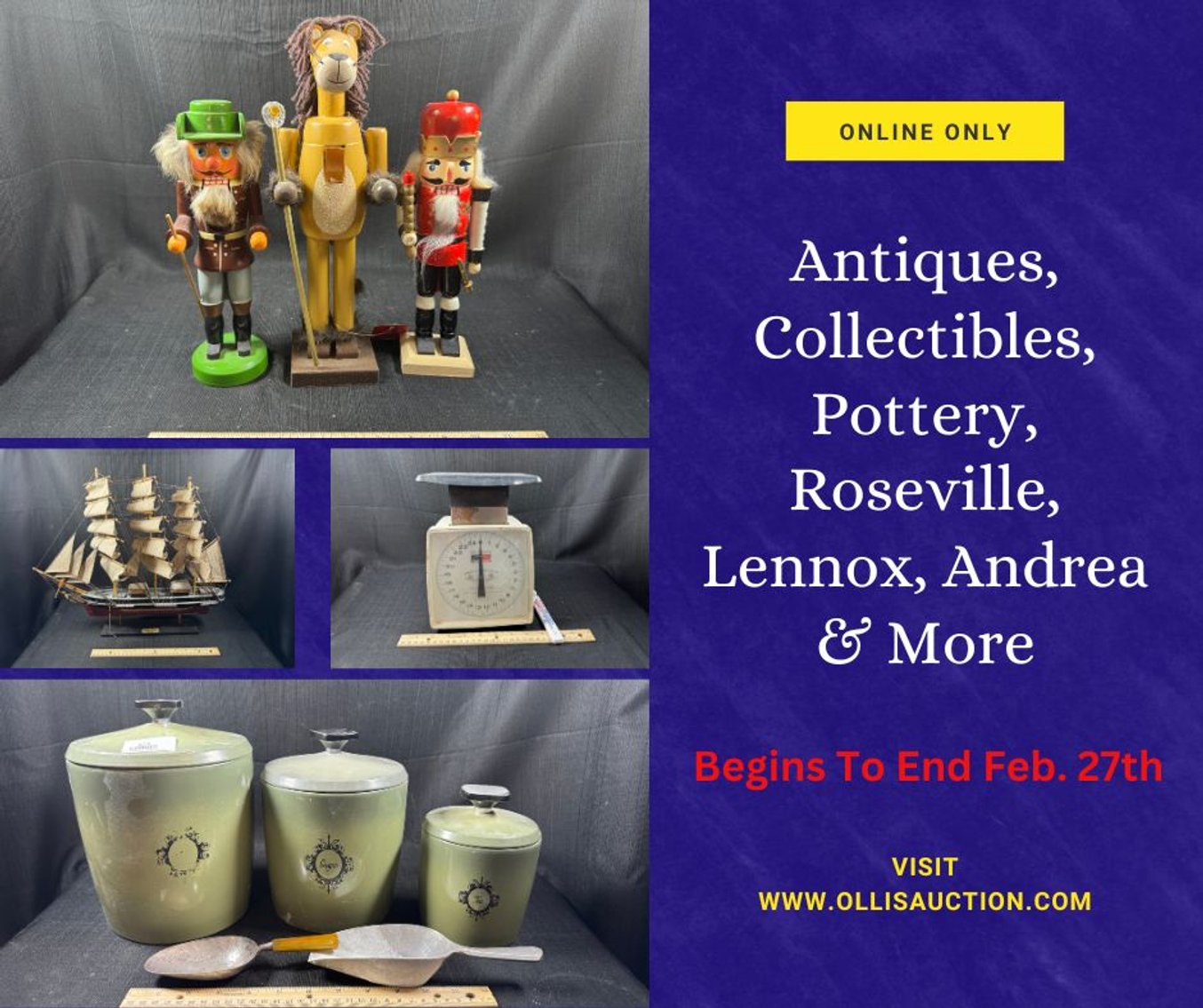 Image for Antiques, Collectibles, Pottery, Roseville, Lennox, Andrea & More