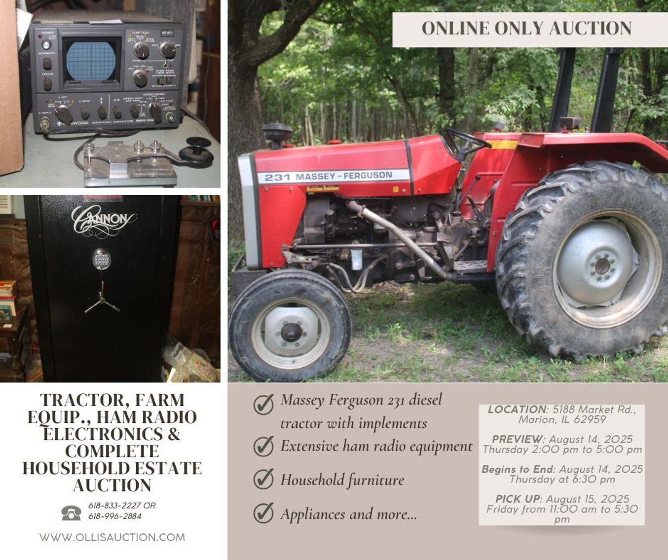 Image for Tractor, Farm Equip., Ham Radio Electronics & Complete Household Estate Auction