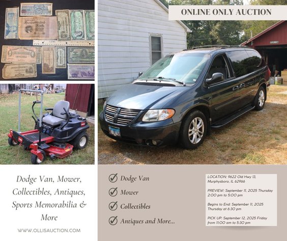 Image for Dodge Van, Mower, Collectibles, Antiques, Sports Memorabilia & More