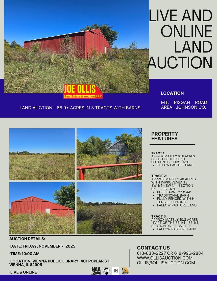 Image for LAND AUCTION - 68.9± ACRES IN 3 TRACTS WITH BARNS