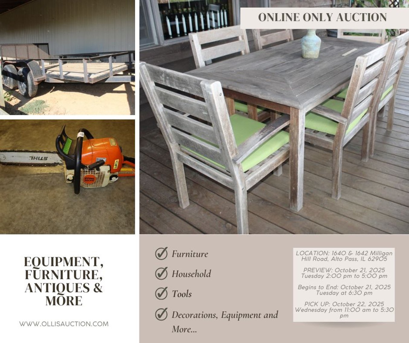 Image for Equipment, Furniture, Antiques & More