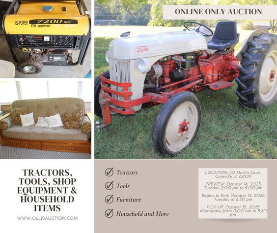 Image for Tractors, Tools, Shop Equipment & Household Items