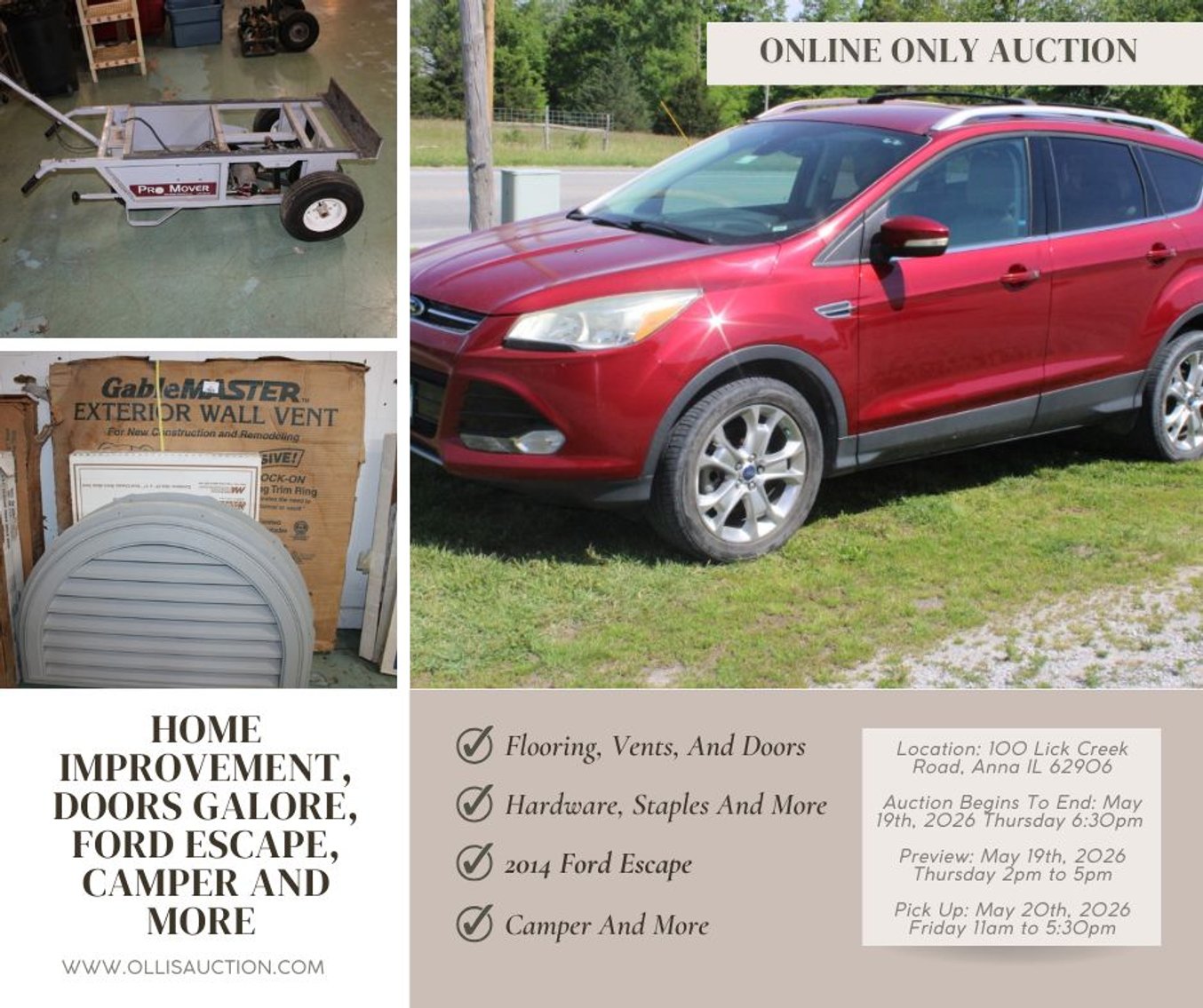 Image for Home Improvement, Doors Galore, Ford Escape, Camper And More