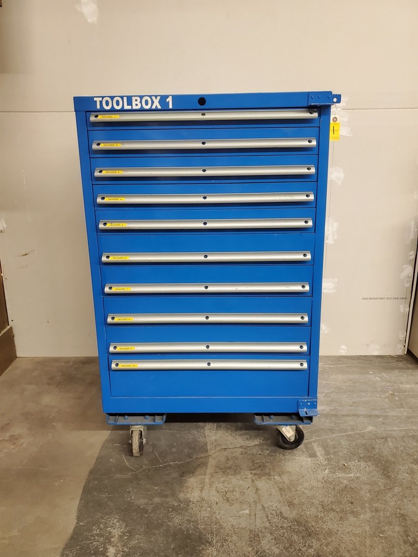 Image for Caged Shelving, Heavy Duty Storage Bins, Rolling Tool Chest