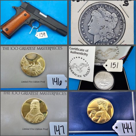 Image for Collectible Coins, Fine Jewelry, Watches, Pistol