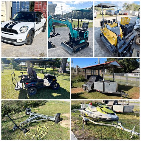 Image for Mini Excavator, Jet Skis, CNCs, 35 Firearms, Bullion, Tools, Military Gear, Modern Furniture & More