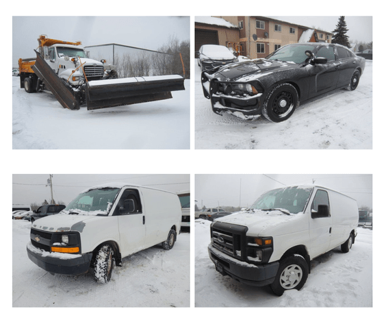 HERMANTOWN DO-BID: DUMP/PLOW TRUCK, DODGE CHARGER AND CARGO VANS ONLINE AUCTION