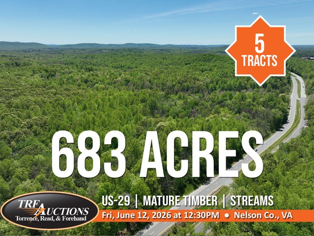 COMING SOON: 683 Wooded Acres on US-29 in Lovingston VA