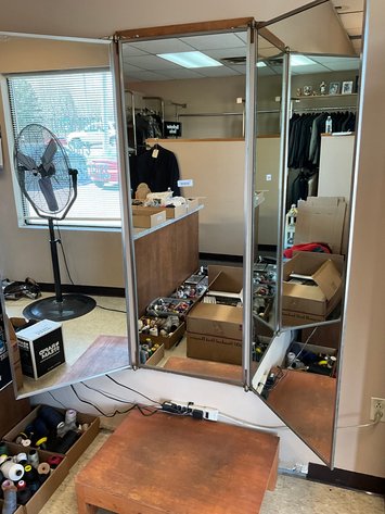 Image for (Holland OH) Pepe's Tailor Shop, Sewing Machines, Equipment, New Clothings, Suits, Displays, Racks, Mirrors