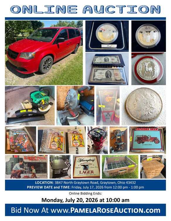 Image for (Graytown OH) Massive Coin Collection, 2015 Dodge Van, Tools, Vintage Toys (Graytown Rd.)