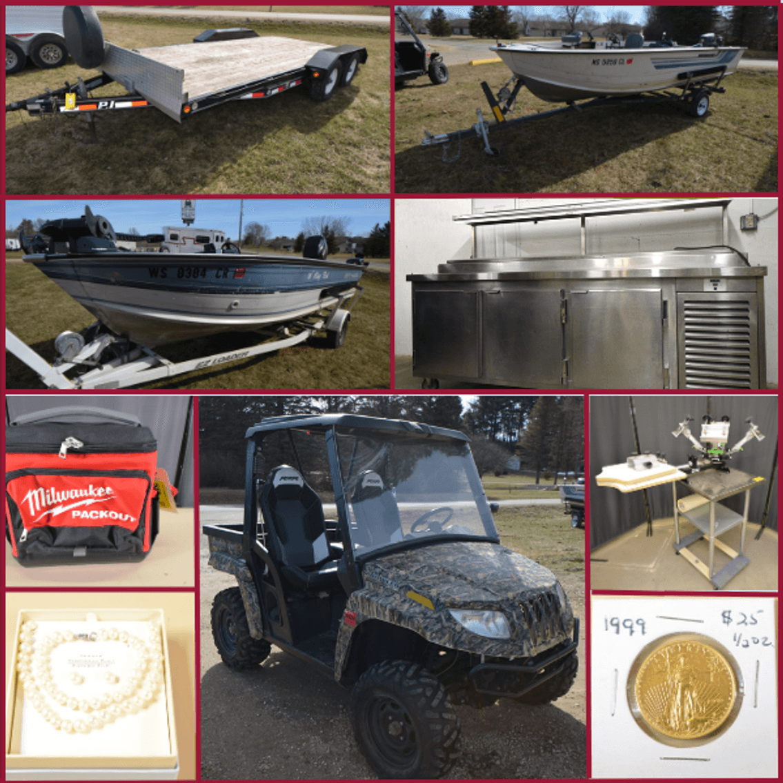 Image for BOATS, TRAILERS, UTV, COINS, JEWELRY, TOOLS AND MORE! - Mondovi, WI