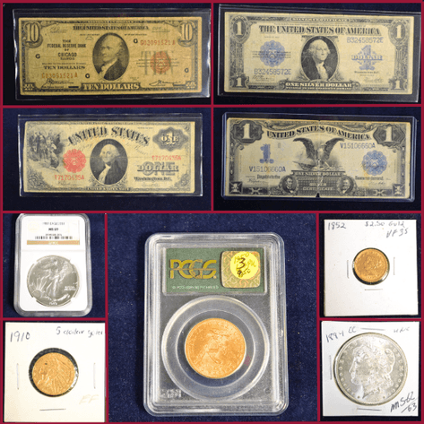 JANUARY SILVER AND GOLD COINS - Mondovi, WI