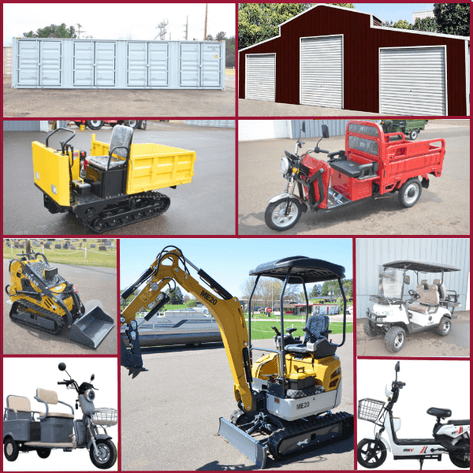CONTAINERS, EXCAVATORS, SKID STEERS, ELECTRIC RIDES & MORE - Mondovi, WI