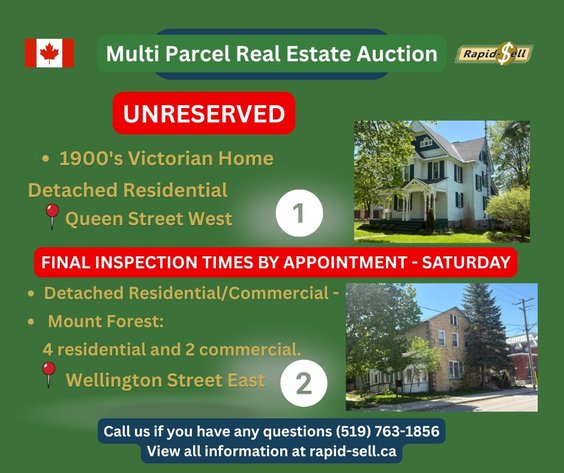 Image for UNRESERVED - Multi Parcel Real Estate Auction - Mount Forest