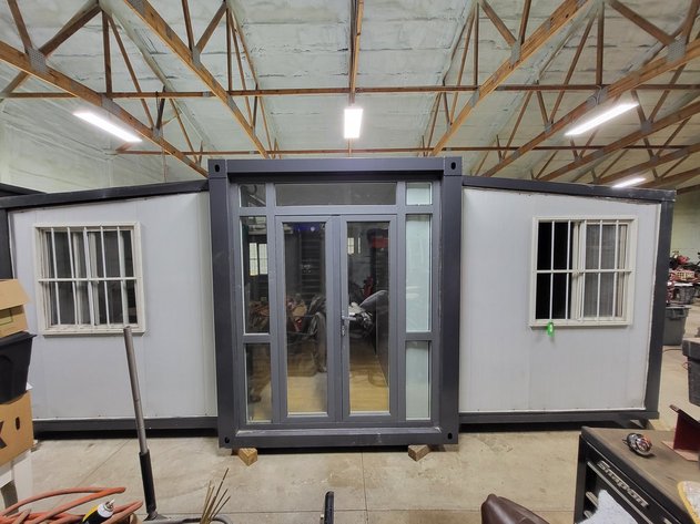 Image for Container House, Commercial Mower, and Restroom