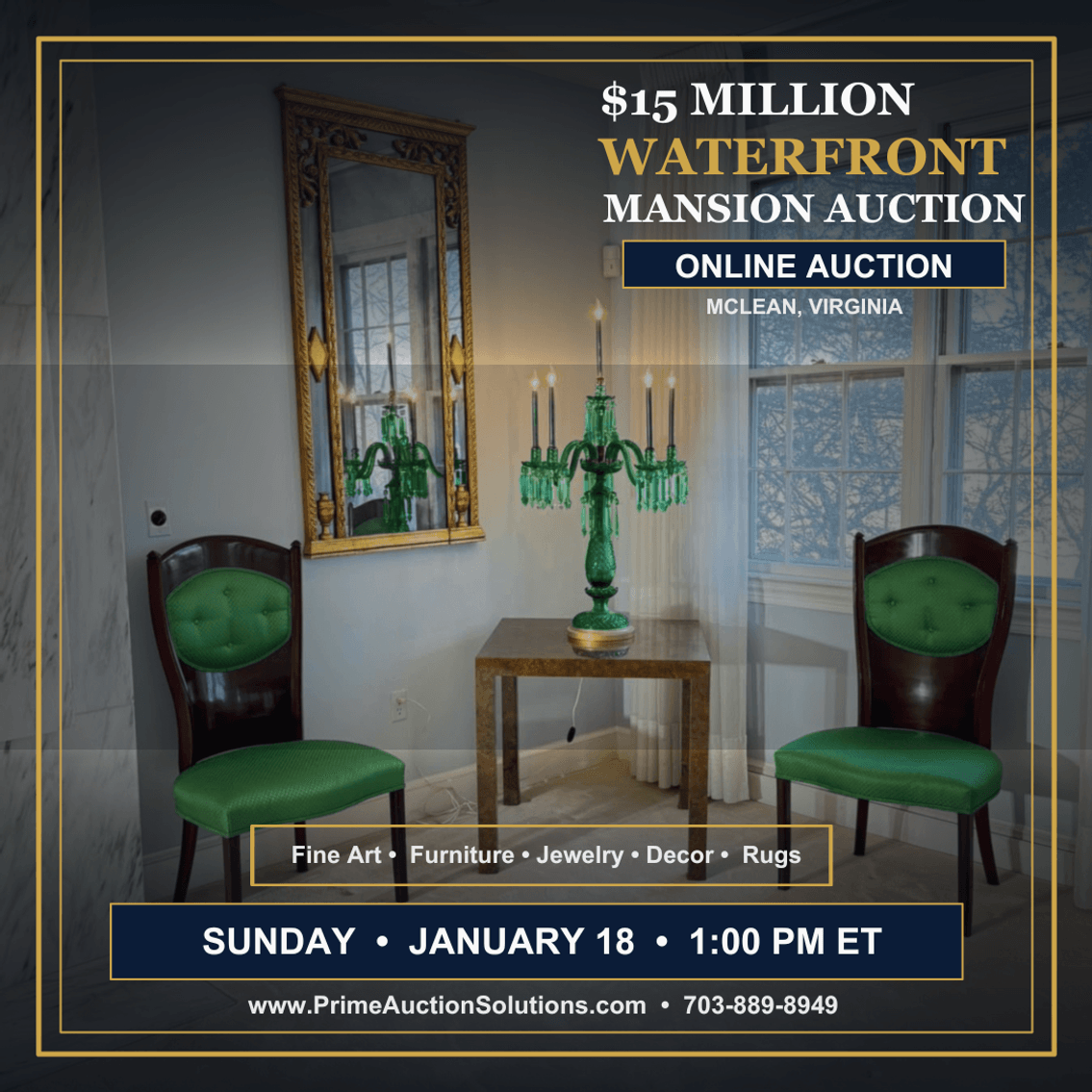 Image for $15 Million McLean Mansion on the Potomac | Online Estate Auction