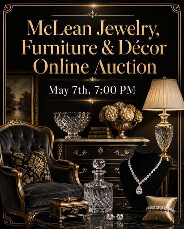 Image for Mclean Jewlery, Furniture & Decor Online Auction